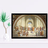 The School Of Athens, Raffaello Sanzio Da Urbino, Aristotle Painting, Framed Art Print Wall Decor, Framed Picture
