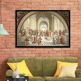 The School Of Athens, Raffaello Sanzio Da Urbino, Aristotle Painting, Framed Art Print Wall Decor, Framed Picture