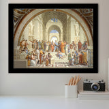 The School Of Athens, Raffaello Sanzio Da Urbino, Aristotle Painting, Framed Art Print Wall Decor, Framed Picture