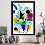 The Singing Fish By Joan Miro Wall Art, Miro Paintings,Abstract Shapes Art Print,Framed Art Prints Wall Decor, Picture Framed