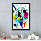 The Singing Fish By Joan Miro Canvas Wall Art, Miro Paintings,Framed Canvas Prints Wall Art Decor, Floating Frame