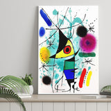 The Singing Fish By Joan Miro Canvas Wall Art, Miro Paintings,Abstract Shapes Art Print, Canvas Painting, Canvas Print Wall Art Decor