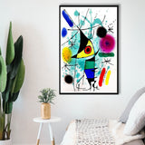 The Singing Fish By Joan Miro Canvas Wall Art, Miro Paintings,Framed Canvas Prints Wall Art Decor, Floating Frame