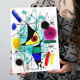 The Singing Fish By Joan Miro Canvas Wall Art, Miro Paintings,Abstract Shapes Art Print, Canvas Painting, Canvas Print Wall Art Decor