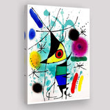 The Singing Fish By Joan Miro Canvas Wall Art, Miro Paintings,Abstract Shapes Art Print, Canvas Painting, Canvas Print Wall Art Decor