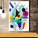 The Singing Fish By Joan Miro Canvas Wall Art, Miro Paintings,Abstract Shapes Art Print, Canvas Painting, Canvas Print Wall Art Decor