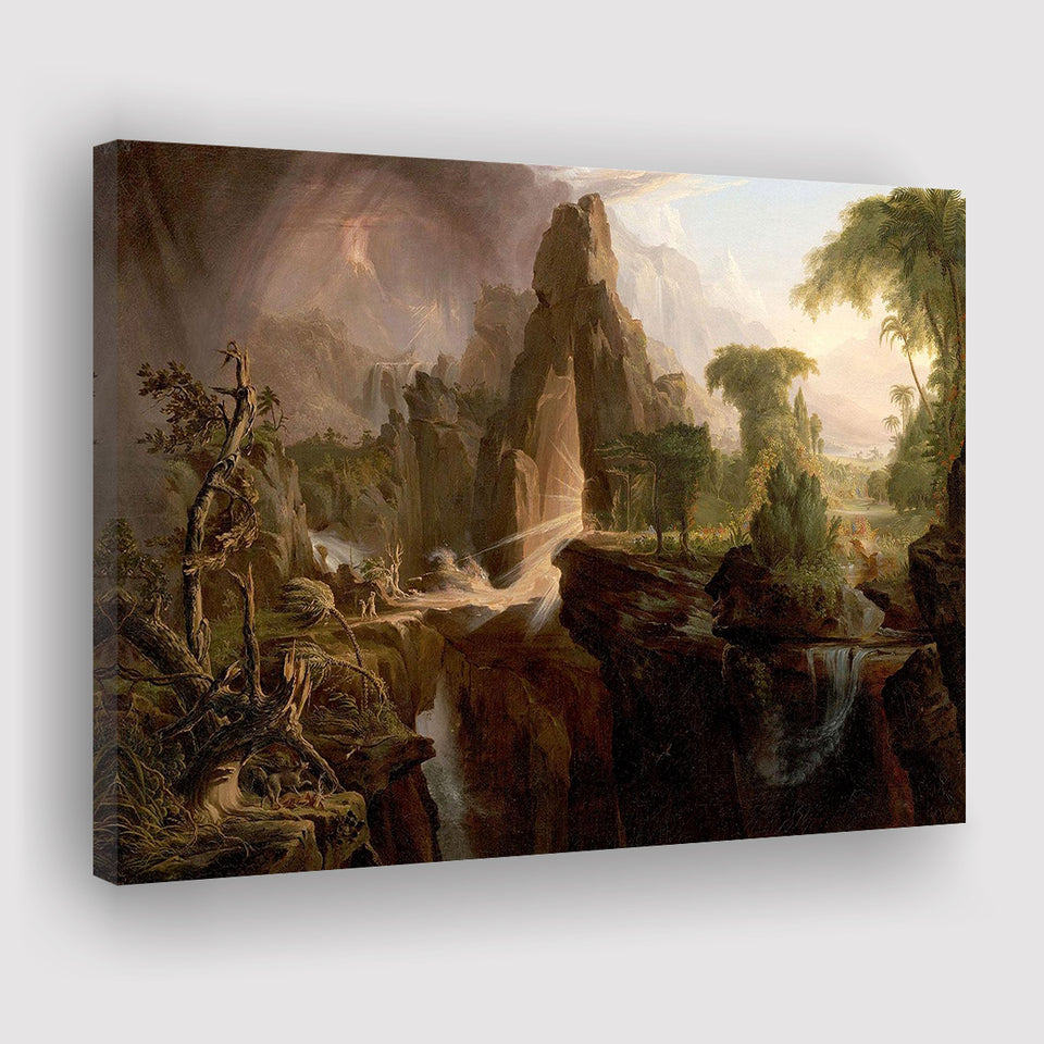 Thomas Cole Expulsion Canvas Print Garden of Eden Fine Art, Canvas Print Wall Art Decor, Landscape Art Print