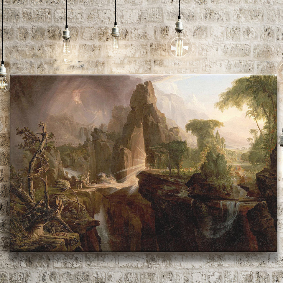 Thomas Cole Expulsion Canvas Print Garden of Eden Fine Art, Canvas Print Wall Art Decor, Landscape Art Print