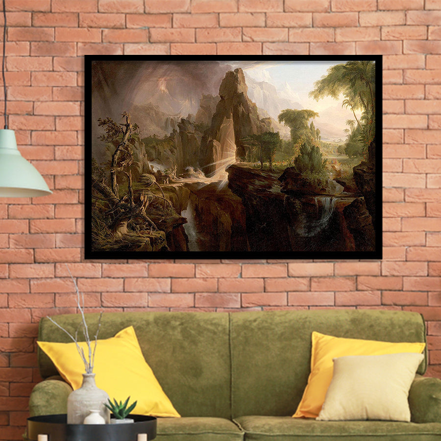 Thomas Cole Expulsion Print Garden Of Eden Fine Art, Framed Art Print Wall Decor, Framed Picture