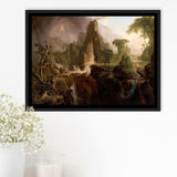 Thomas Cole Expulsion Canvas Print Garden Of Eden Fine Art, Framed Canvas Print Wall Art Decor,Floating Frame
