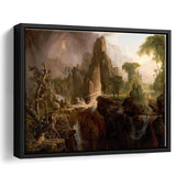 Thomas Cole Expulsion Canvas Print Garden Of Eden Fine Art, Framed Canvas Print Wall Art Decor,Floating Frame