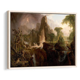 Thomas Cole Expulsion Canvas Print Garden Of Eden Fine Art, Framed Canvas Print Wall Art Decor,Floating Frame