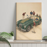 Tiny Golf Framed, Classic Car Golfer Framed Wall Art, Country Club Decor, Golf Lover Gift, Canvas Print Wall Art, Wall Decor
