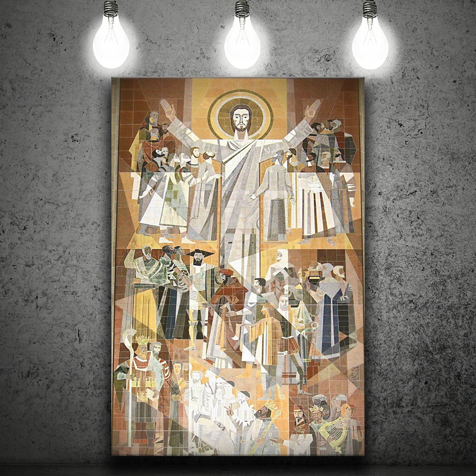 Touchdown Jesus Poster Print Art,Touchdown Jesus Canvas Wall Art,, Canvas Painting, Canvas Print Wall Art Decor
