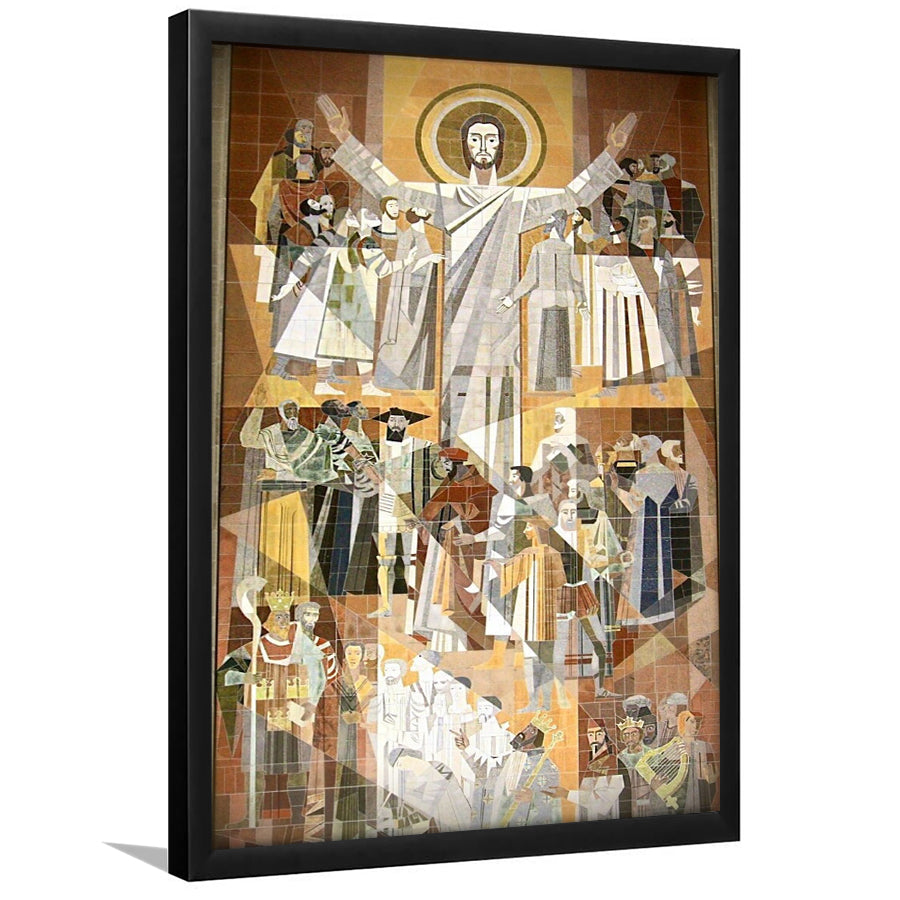 Touchdown Jesus Print Art,Touchdown Jesus Wall Art,,Framed Art Prints Wall Decor, Picture Framed