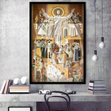 Touchdown Jesus Print Art,Touchdown Jesus Wall Art,,Framed Art Prints Wall Decor, Picture Framed