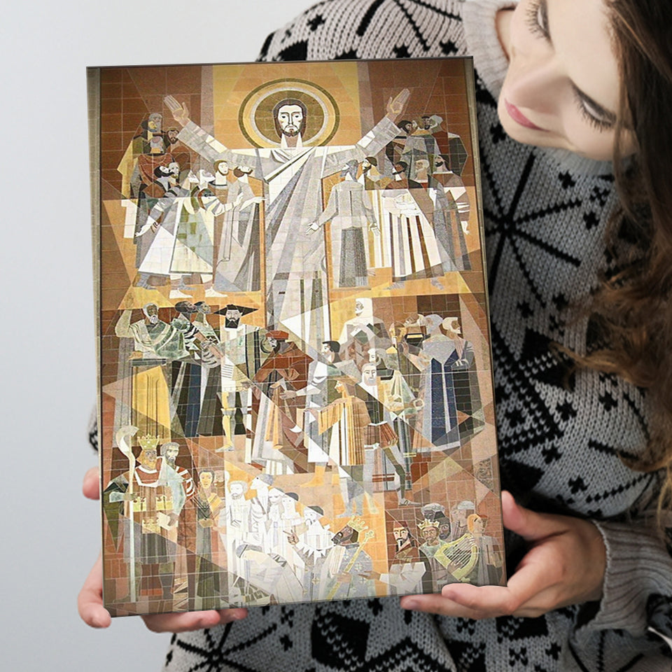 Touchdown Jesus Poster Print Art,Touchdown Jesus Canvas Wall Art,, Canvas Painting, Canvas Print Wall Art Decor