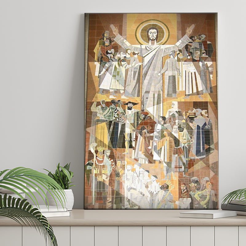 Touchdown Jesus Poster Print Art,Touchdown Jesus Canvas Wall Art,, Canvas Painting, Canvas Print Wall Art Decor