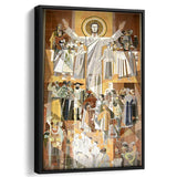 Touchdown Jesus Print Art,Touchdown Jesus Canvas Wall Art,,Framed Canvas Prints Wall Art Decor, Floating Frame