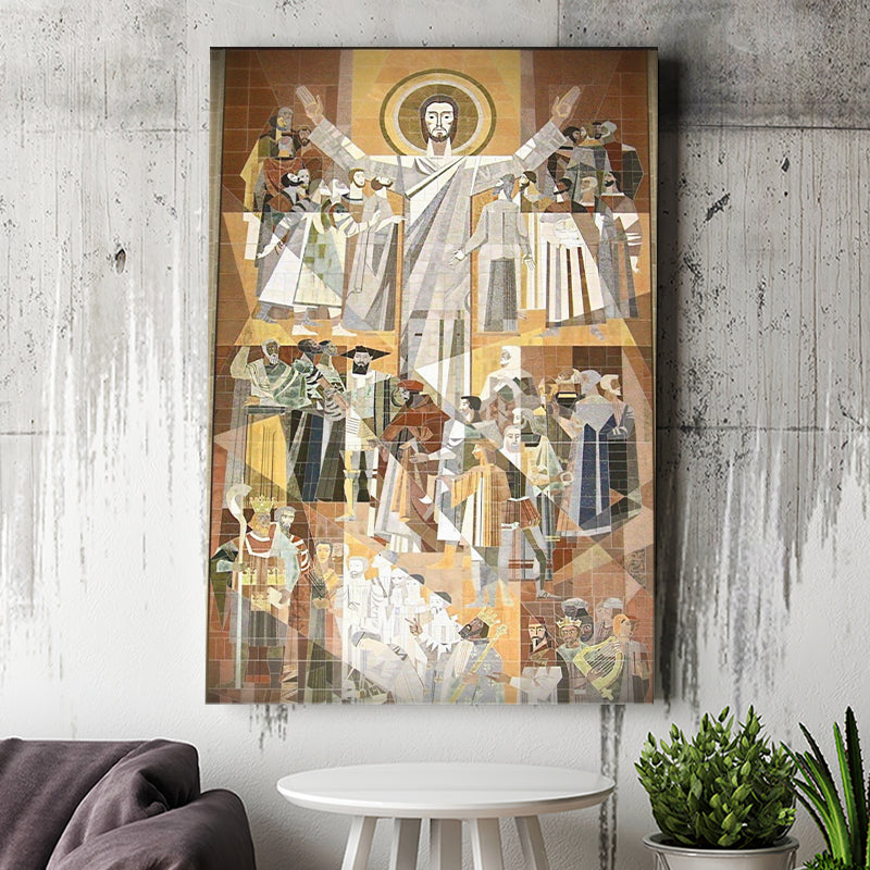 Touchdown Jesus Poster Print Art,Touchdown Jesus Canvas Wall Art,, Canvas Painting, Canvas Print Wall Art Decor