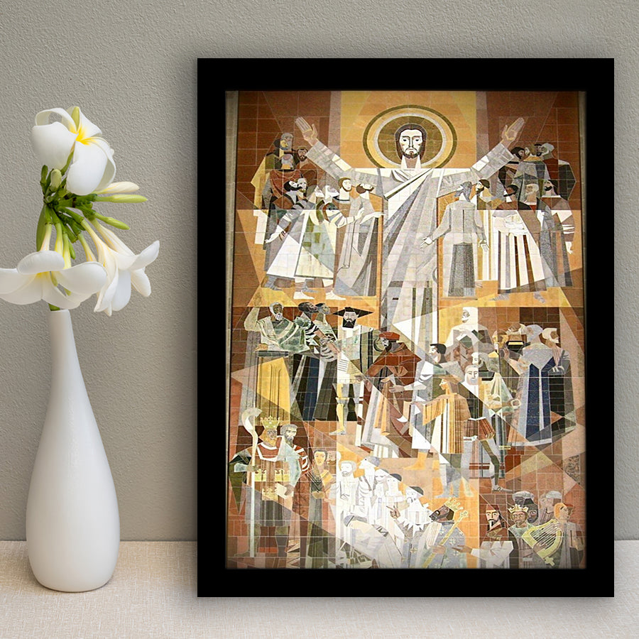 Touchdown Jesus Print Art,Touchdown Jesus Wall Art,,Framed Art Prints Wall Decor, Picture Framed
