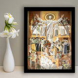 Touchdown Jesus Print Art,Touchdown Jesus Wall Art,,Framed Art Prints Wall Decor, Picture Framed