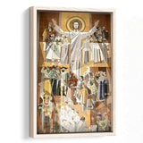 Touchdown Jesus Print Art,Touchdown Jesus Canvas Wall Art,,Framed Canvas Prints Wall Art Decor, Floating Frame