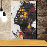 Traditional African American Man Painting Portrait, Canvas Prints Wall Art Home Decor, Painting Canvas Art