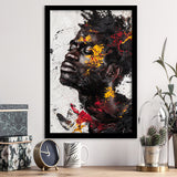 Traditional African American Man Painting Portrait, Framed Art Prints Wall Decor, Picture Framed Painting