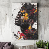 Traditional African American Man Painting Portrait, Canvas Prints Wall Art Home Decor, Painting Canvas Art