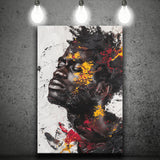 Traditional African American Man Painting Portrait, Canvas Prints Wall Art Home Decor, Painting Canvas Art