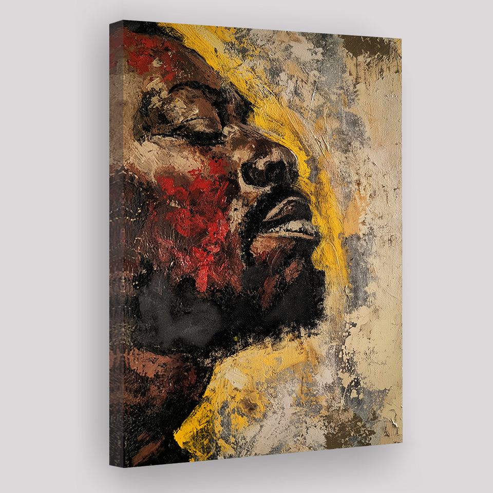 Traditional African American Man Portrait Painting, Canvas Prints Wall Art Home Decor, Painting Canvas Art
