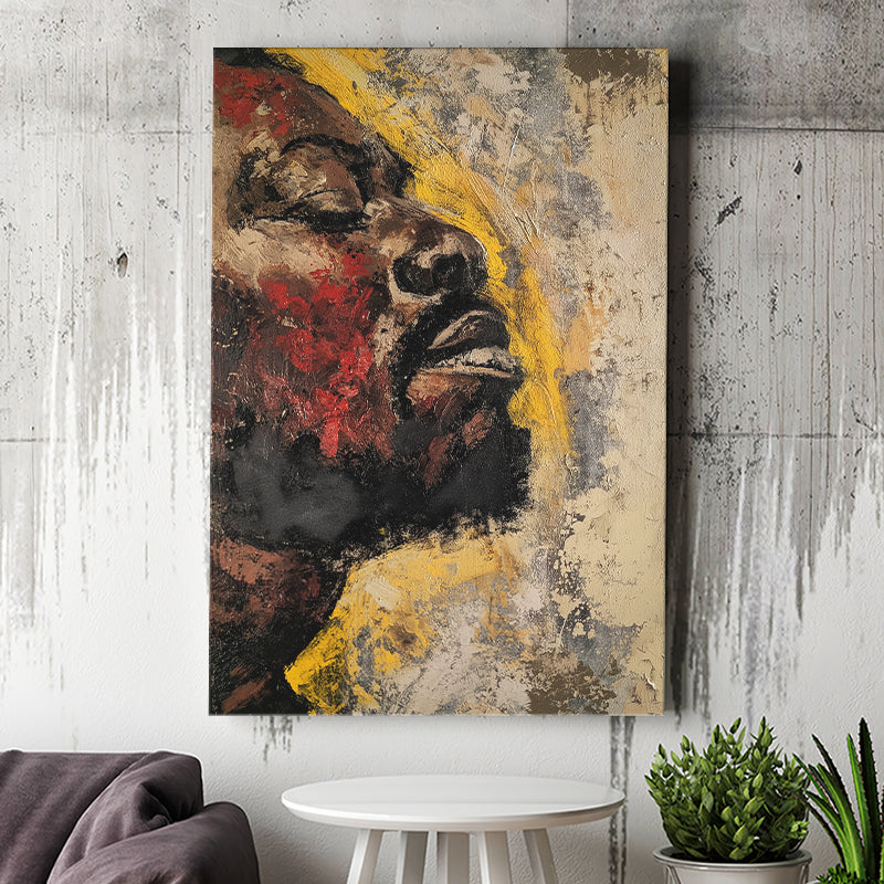 Traditional African American Man Portrait Painting, Canvas Prints Wall Art Home Decor, Painting Canvas Art