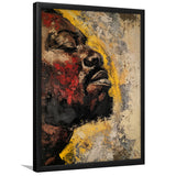 Traditional African American Man Portrait Painting, Framed Art Prints Wall Decor, Picture Framed Painting