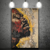 Traditional African American Man Portrait Painting, Canvas Prints Wall Art Home Decor, Painting Canvas Art