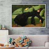Ramon Casas, Decadent Young Woman After The Dance 1899 Framed Canvas Prints Wall Art, Floating Frame, Large Canvas Home Decor