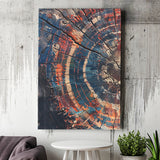 Tree Ring Framed Wall Art, Abstract Colorful Tree Ring Wall Decor, Canvas Painting, Canvas Print Wall Art Decor