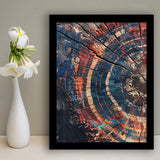 Tree Ring Framed Wall Art, Abstract Colorful Tree Ring Wall Decor,Framed Art Prints Wall Decor, Picture Framed