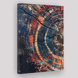 Tree Ring Framed Wall Art, Abstract Colorful Tree Ring Wall Decor, Canvas Painting, Canvas Print Wall Art Decor