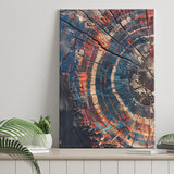 Tree Ring Framed Wall Art, Abstract Colorful Tree Ring Wall Decor, Canvas Painting, Canvas Print Wall Art Decor