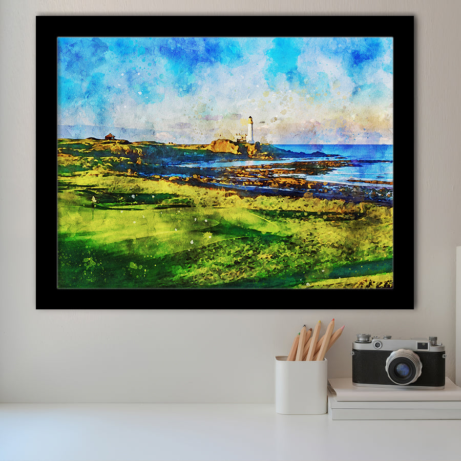 Turnberry Golf Club, Alisa Course Hole 10R, Turnberry, Scotland, Golf Art, Gift for him, Framed Art Prints Wall Decor
