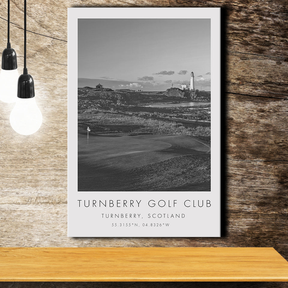 Turnberry Golf Club, Alisa Course, Turnberry, Scotland, Golf Art Print, Gift for him, Canvas Print Wall Art