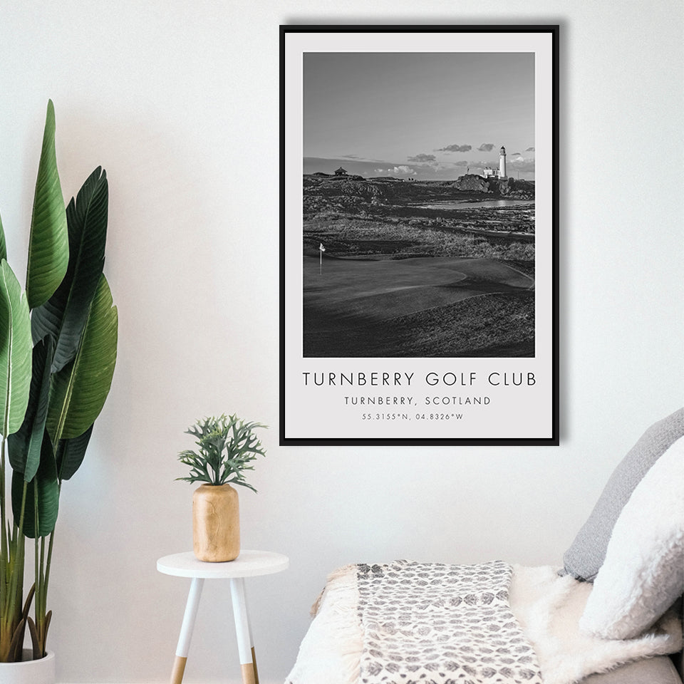 Turnberry Golf Club, Alisa Course, Turnberry, Scotland, Golf Art Print, Floating Frame, Framed Canvas Print Wall Art