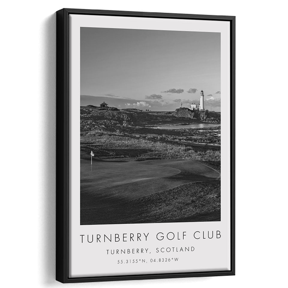 Turnberry Golf Club, Alisa Course, Turnberry, Scotland, Golf Art Print, Floating Frame, Framed Canvas Print Wall Art