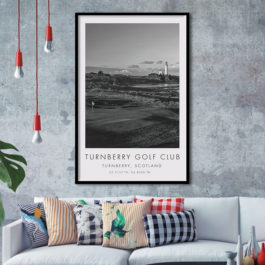 Turnberry Golf Club, Alisa Course, Turnberry, Scotland, Golf Art, Gift for him, Framed Art Print Wall Decor