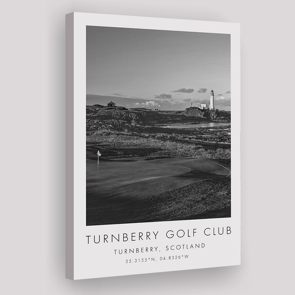 Turnberry Golf Club, Alisa Course, Turnberry, Scotland, Golf Art Print, Gift for him, Canvas Print Wall Art