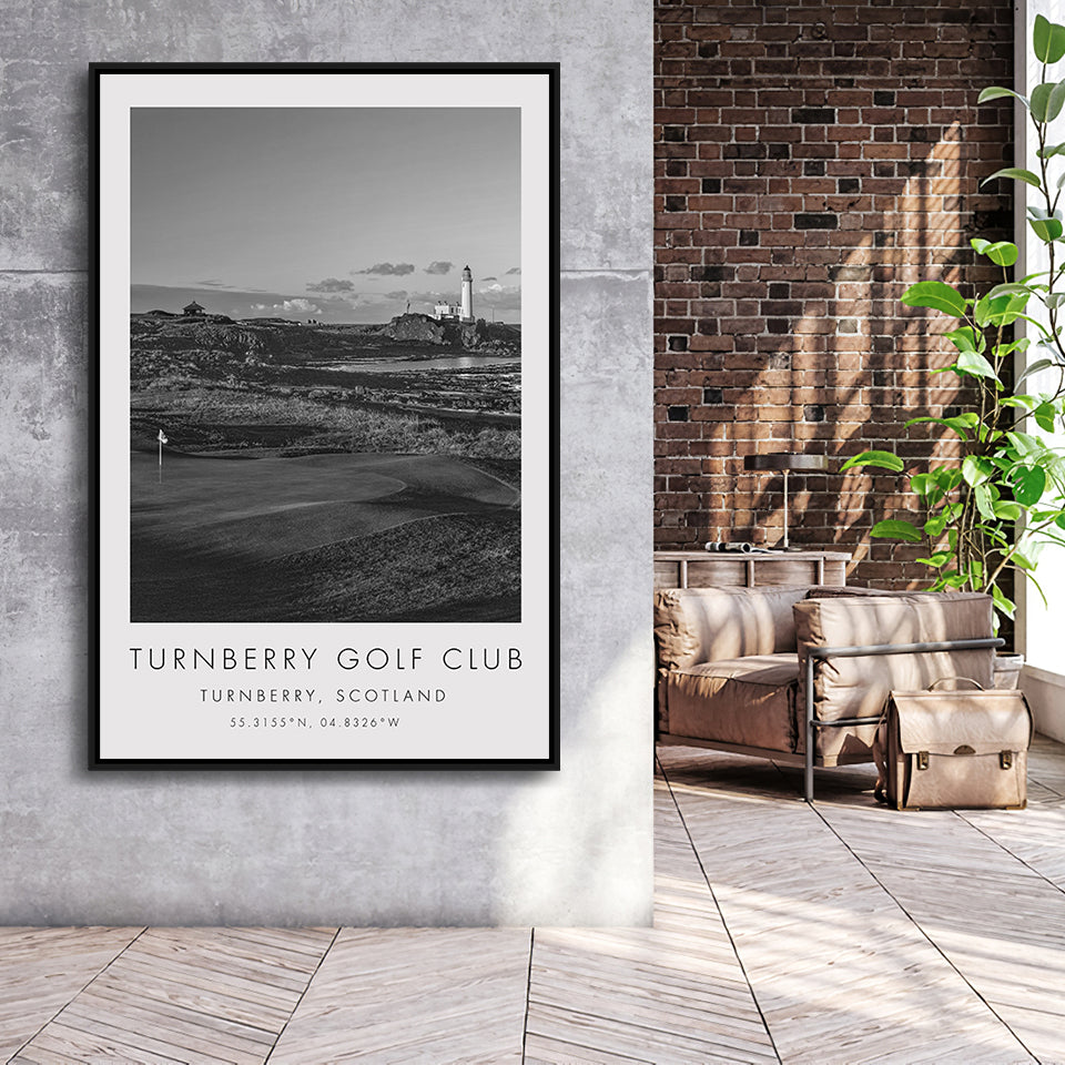 Turnberry Golf Club, Alisa Course, Turnberry, Scotland, Golf Art Print, Floating Frame, Framed Canvas Print Wall Art