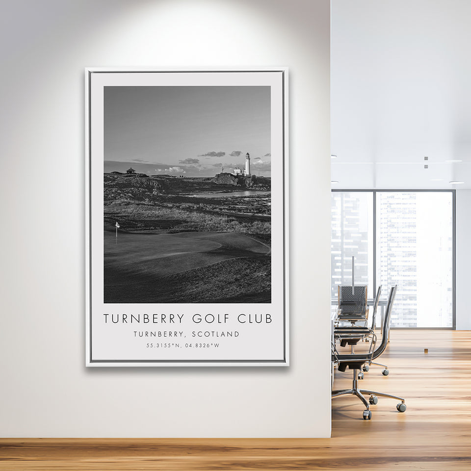 Turnberry Golf Club, Alisa Course, Turnberry, Scotland, Golf Art Print, Floating Frame, Framed Canvas Print Wall Art