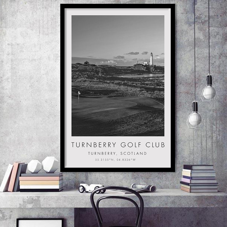 Turnberry Golf Club, Alisa Course, Turnberry, Scotland, Golf Art, Gift for him, Framed Art Print Wall Decor