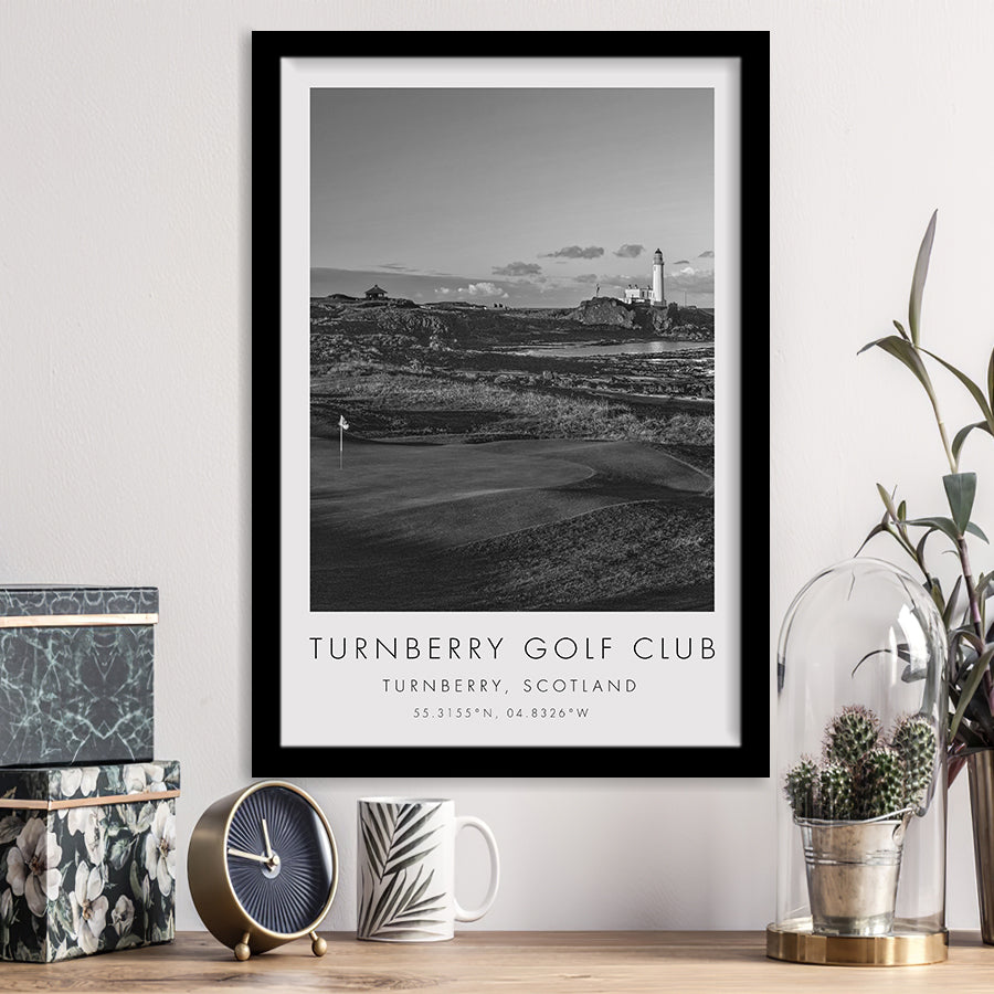Turnberry Golf Club, Alisa Course, Turnberry, Scotland, Golf Art, Gift for him, Framed Art Print Wall Decor